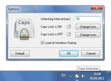 CapsUnlocker screenshot