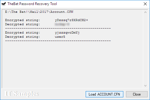 The Bat Password Recovery Tool